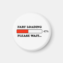 Fart loading fridge magnet