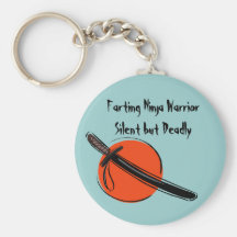 Farting Ninja Warrior Silent but Deadly Keychain