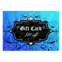 Fashion Chandelier Heart Jewellery Gift Card Blue Business Card