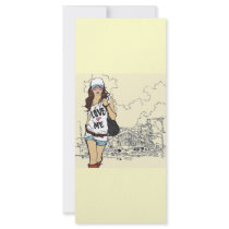 Fashion Girl Vector Illustration Rack Card