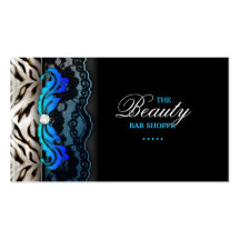 Fashion Jewellery Zebra Lace Blue Business Card