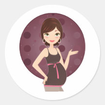 fashion pregnant sticker