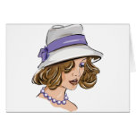 Fashion woman portrait card