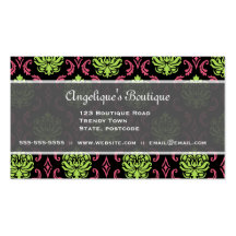 Fashionable Damask Business Cards