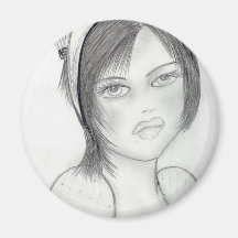 Fashionable Flapper Refrigerator Magnets