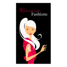 Fashionesta Fashion Vector Shop Girl Business Card