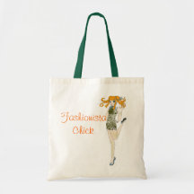 Fashionista Chick Tote Bag