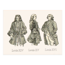 Fashions, Louis XIV, XV and XVI Postcards