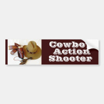 Fast Draw Cowboy Action Shooter Bumper Sticker
