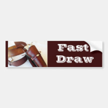 Fast Draw Cowboy Action Shooting Bumper Sticker