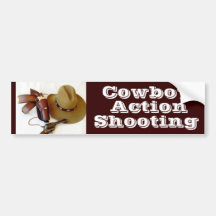 Fast Draw Cowboy Action Shooting Bumper Sticker