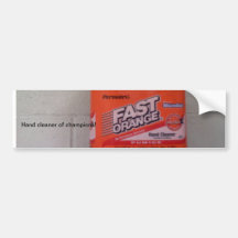 fast orange bumper sticker