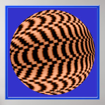 Fast Spinning Globe Optical Illusion Poster