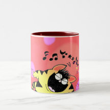 Fat Cat Play Keyboard Coffee Mug