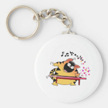 Fat Cat Play Keyboard Keychains