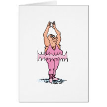 Fat Guy in Pink Tutu Blank Inside Card