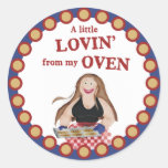 Fat  leotard baker with cookies baking sticker