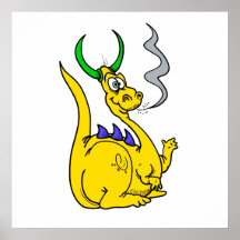 Fat Little Dragon Cute Poster