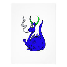 Fat Little Dragon Personalized Announcements