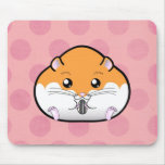 Fat Orange White Syrian Hamster Mouse Pads