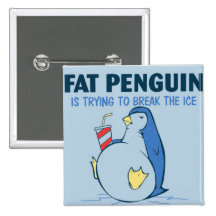 Fat Penguin Ice Breaker Flair Pinback Button