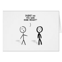 Fat stick guy card