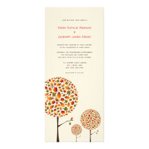 fatfatin Autumn Fall Leaves Pop Tree Wedding Invit Personalised Announcements
