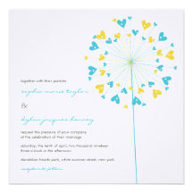 fatfatin Dandelions Love 06 Wedding Invitation