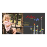 fatfatin Dot Trees + Cute Birds Birthday Invite Customized Photo Card