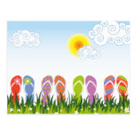fatfatin Flip Flops Fun in the Sun Custom Postcard postcards