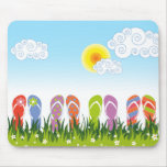 fatfatin Flip Flops Fun in the Sun Mousepad mousepads
