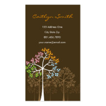 fatfatin Four Seasons Trees Custom Business Cards