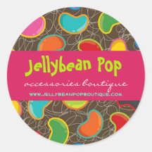 fatfatin Jellybean Pop Custom Round Sticker