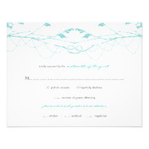fatfatin Knotted Love Trees 02 Wedding RSVP Card Personalised Invitation