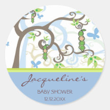 fatfatin Magic Trees Baby Boy Baby Shower Stickers