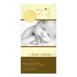 fatfatin Nesting Bird Family 4 Birth Announcement Photo Greeting Card