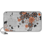 fatfatin Orange Flowers Chicks Doodle Speakers