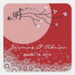 fatfatin Oriental Moon & Swallows Wedding Sticker