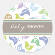 fatfatin Retro Chicks Boy Baby Shower Sticker