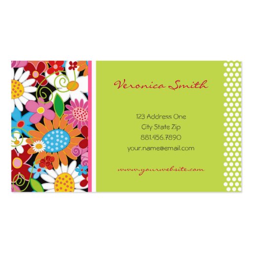 fatfatin Spring Flowers Garden Profile Card Business Card Templates