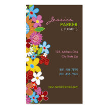 fatfatin Spring Flowers Garden Profile Card Business Cards