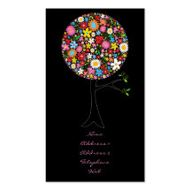 fatfatin Spring Flowers Pop Tree Businesscard Business Card