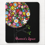 fatfatin Spring Flowers Pop Tree Custom Mousepad