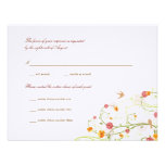 fatfatin Yellow Hibiscus Swirls & Swallows RSVP Custom Invites