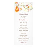 fatfatin Yellow Hibiscus Swirls Wedding Program Custom Invitation