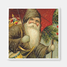 Father Christmas - Vintage Art Magnet