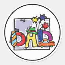 Father Day "Dad" card Sticker