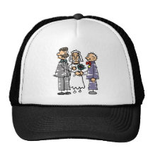Father Gives Away Bride During Wedding Ceremony Trucker Hat