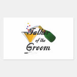 Father of the Groom Champagne Toast Rectangle Stickers