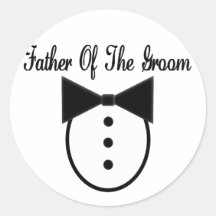 Father of the Groom Round Sticker